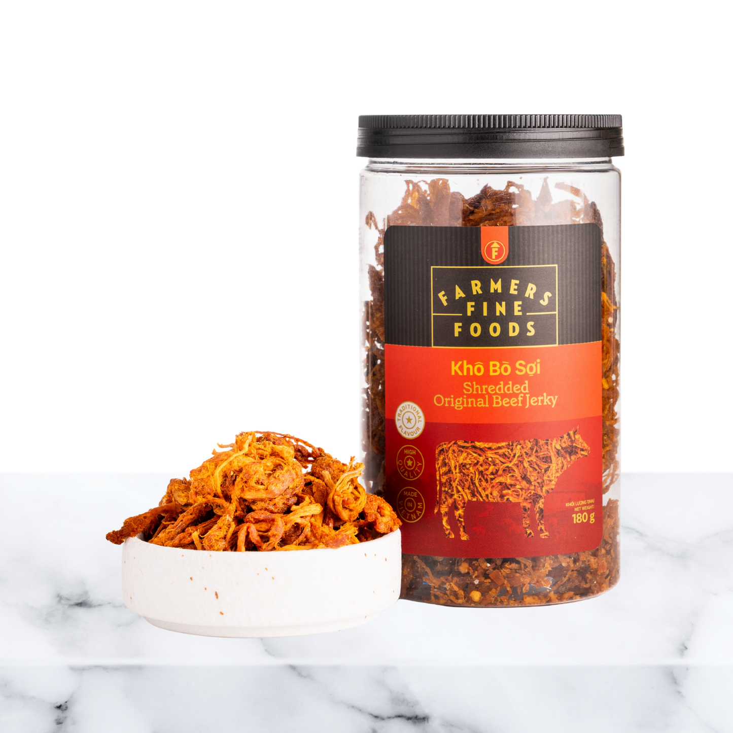 Khô bò sợi Farmers Fine Foods 180G