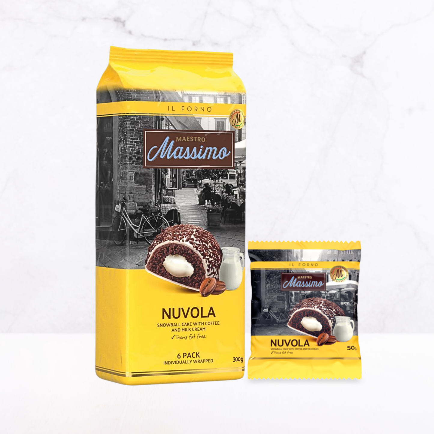 Bánh bông tuyết vị cà phê Massimo 300 g