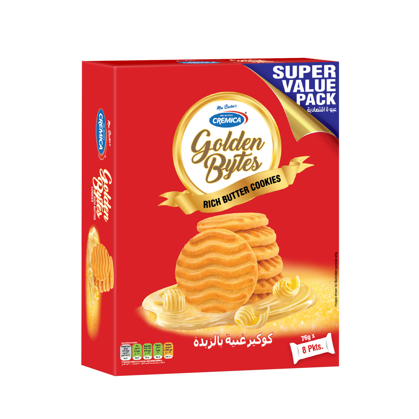 Bánh quy bơ Cremica Golden Bytes 608 g