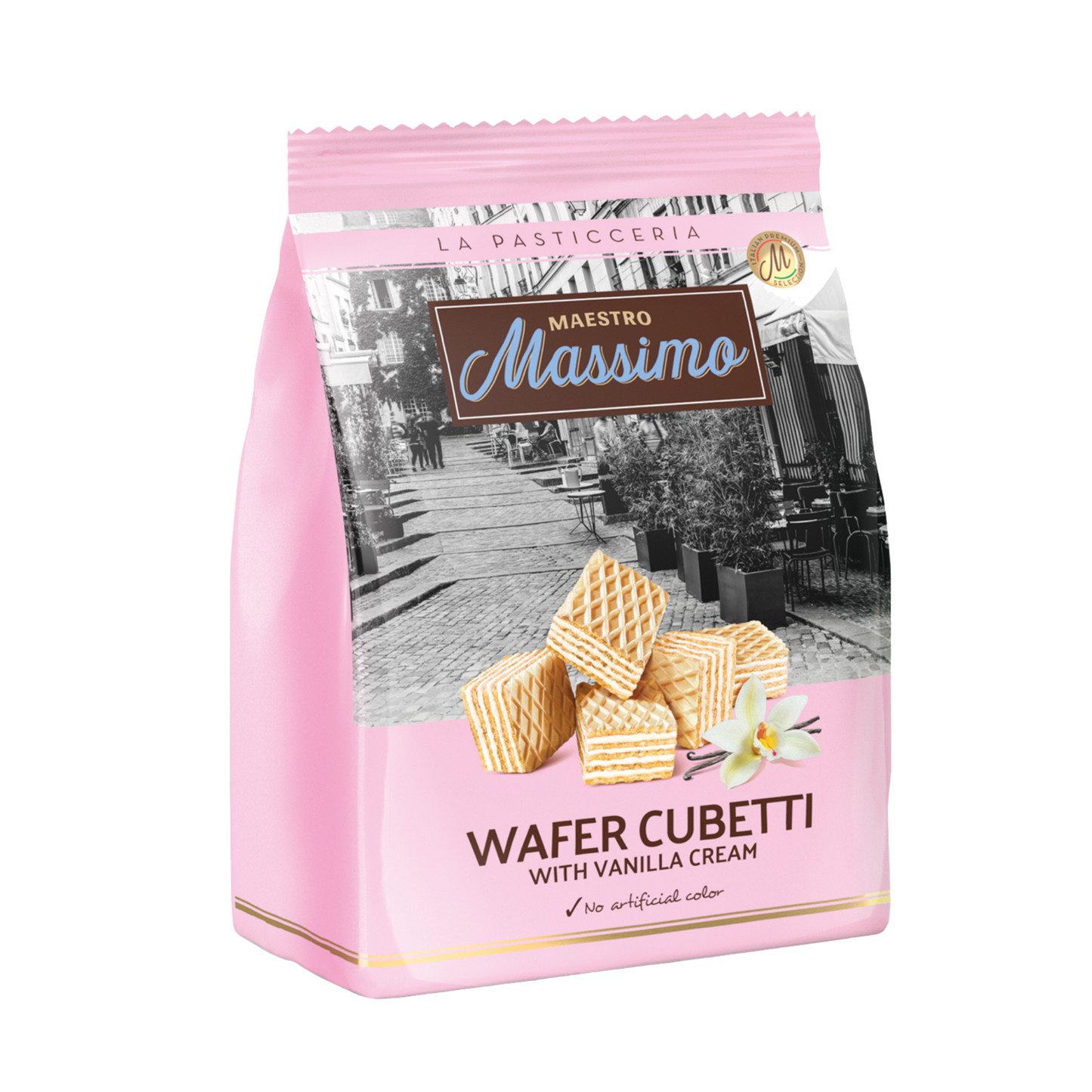 Bánh xốp vị vani Massimo Cubetti 250 g