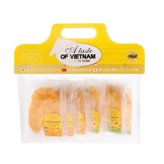 Combo 6 túi (3 xoài sấy muối ớt - 3 xoài sấy dẻo) Farmers Fine Foods (60 g x 6)
