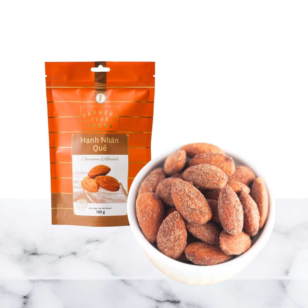 Farmers Fine Foods Cinnamon Almonds 130 g