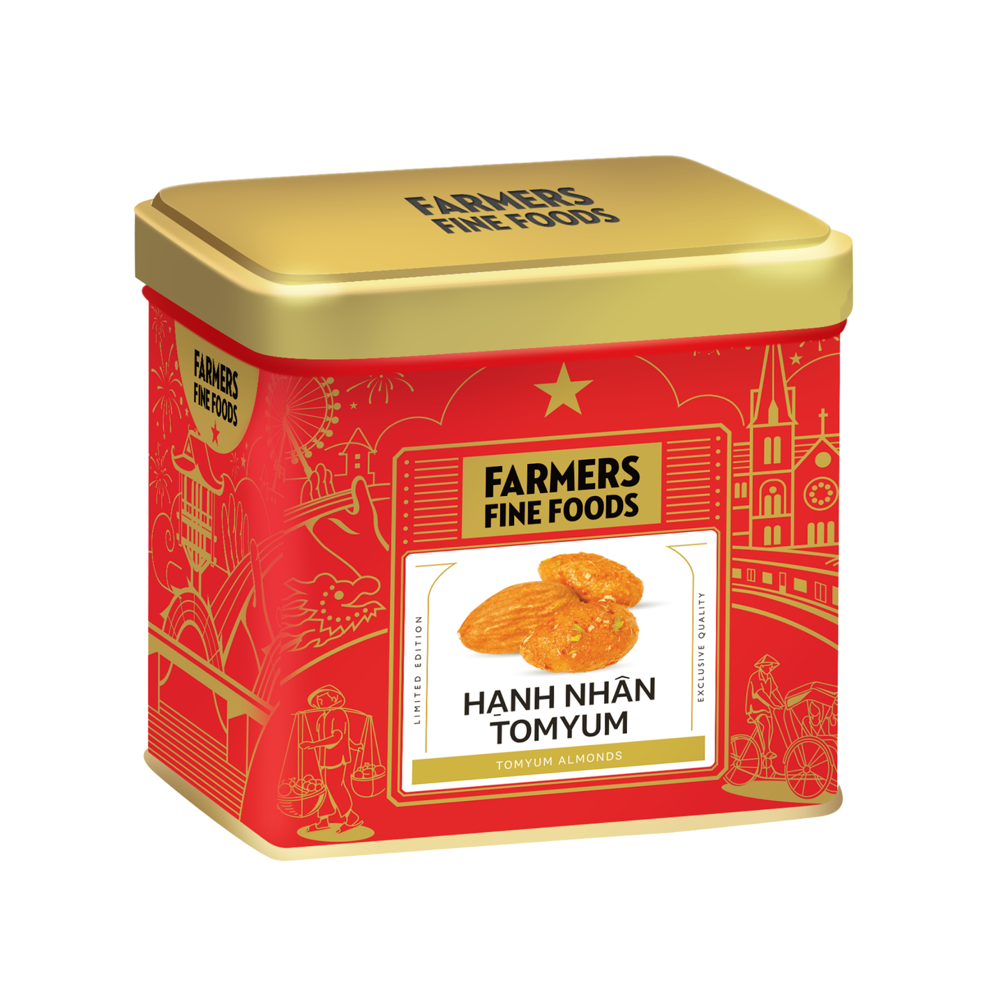 Hạnh nhân tomyum Farmers Fine Foods 85 g (Hộp thiếc)