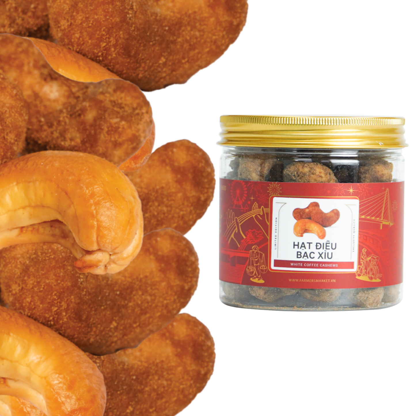 Hạt điều bạc xỉu Farmers Fine Foods 170 g ( Hủ nhựa )