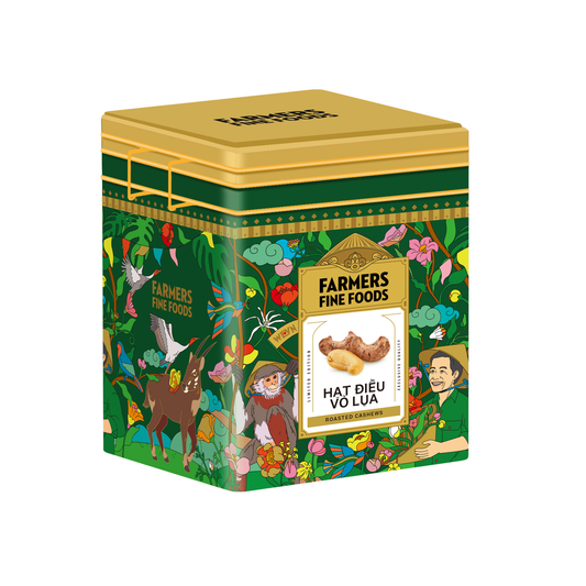 Hạt điều vỏ lụa Farmers Fine Foods 140 g (Hộp thiếc)