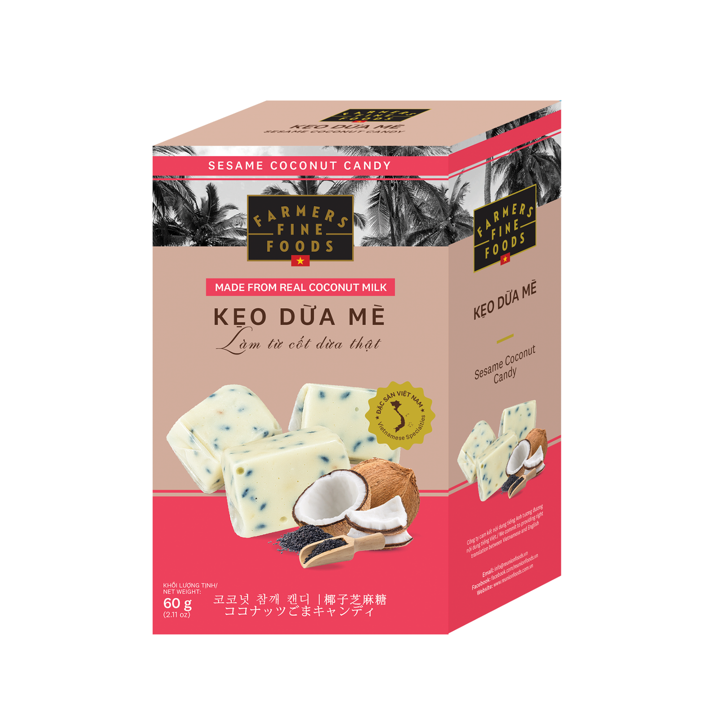 Kẹo dừa mè Farmers Fine Foods 60 g