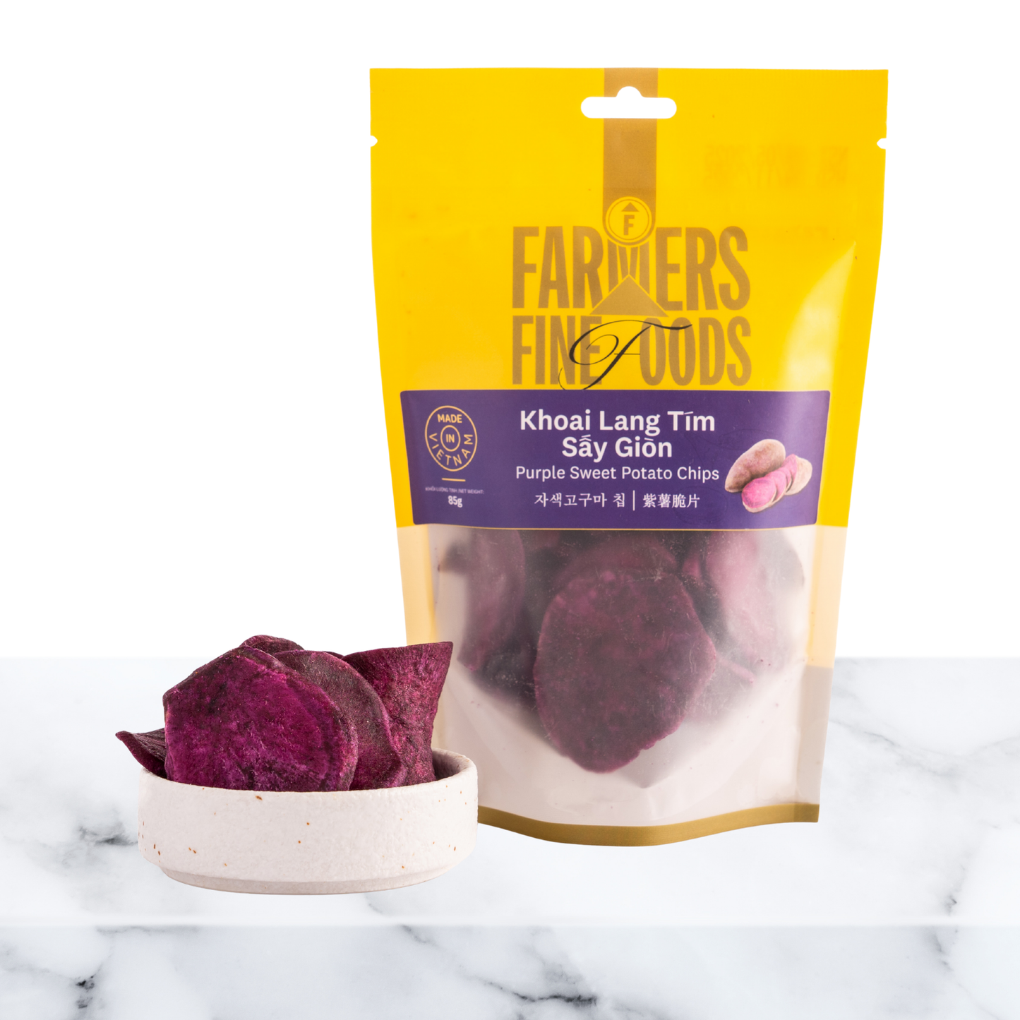 Khoai lang tím sấy giòn Farmers Fine Foods 85 g