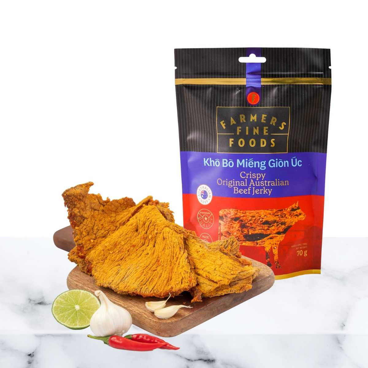 Farmers Fine Foods Australian Crispy Beef Jerky 70g