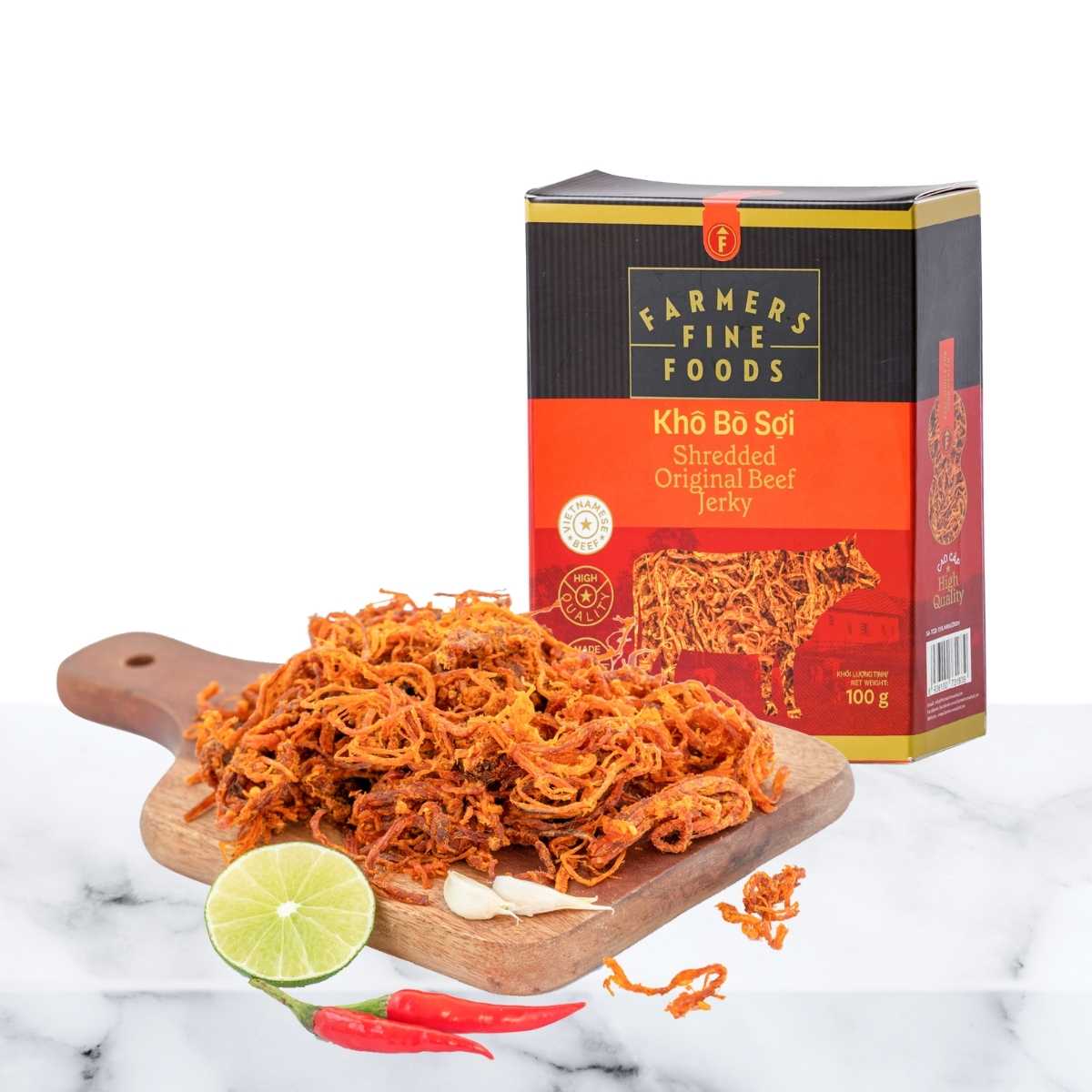 Farmers Fine Foods Beef Jerky 100g/Box