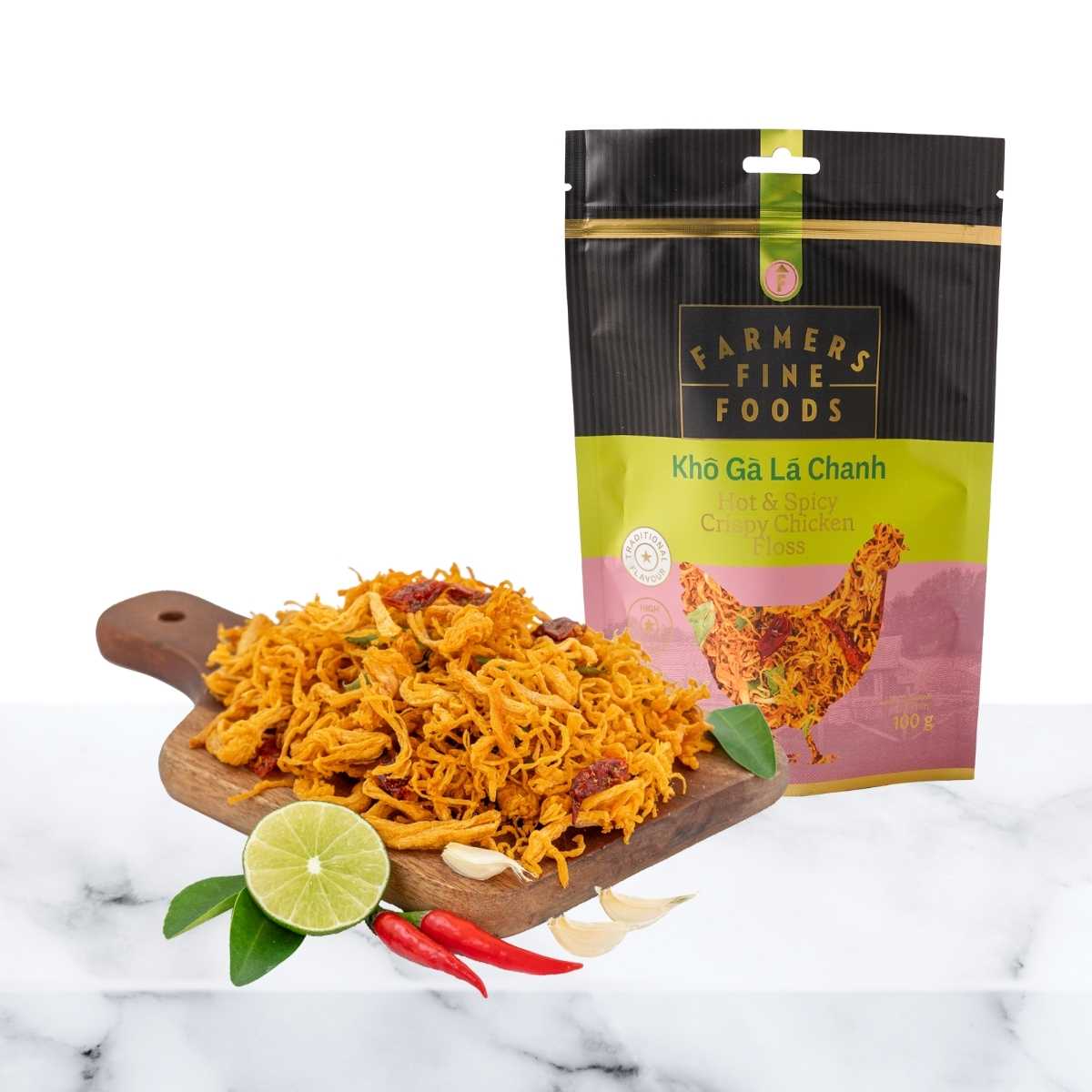 Farmers Fine Foods Dried Chicken with Lemon Leaves 100g/ Bag