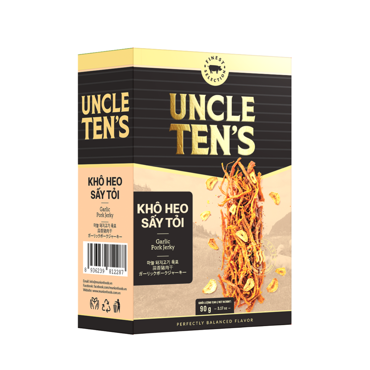Khô heo sấy tỏi Uncle Ten's 90g