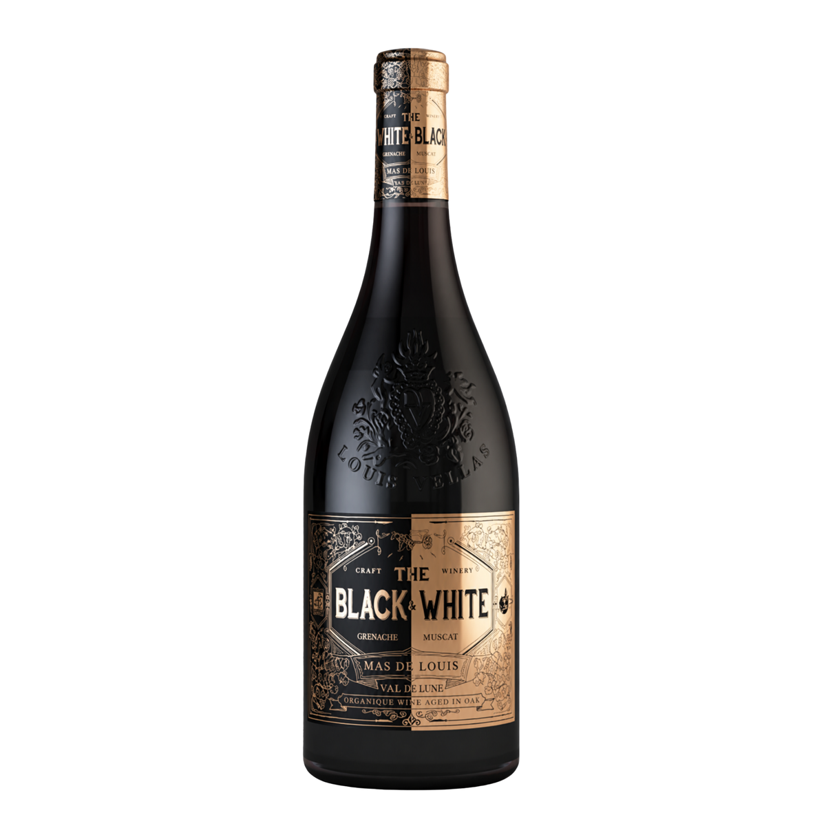 Vignobles Vellas | Rượu vang đỏ hữu cơ Black & White Grenache Muscat Pháp 14% (750ml)