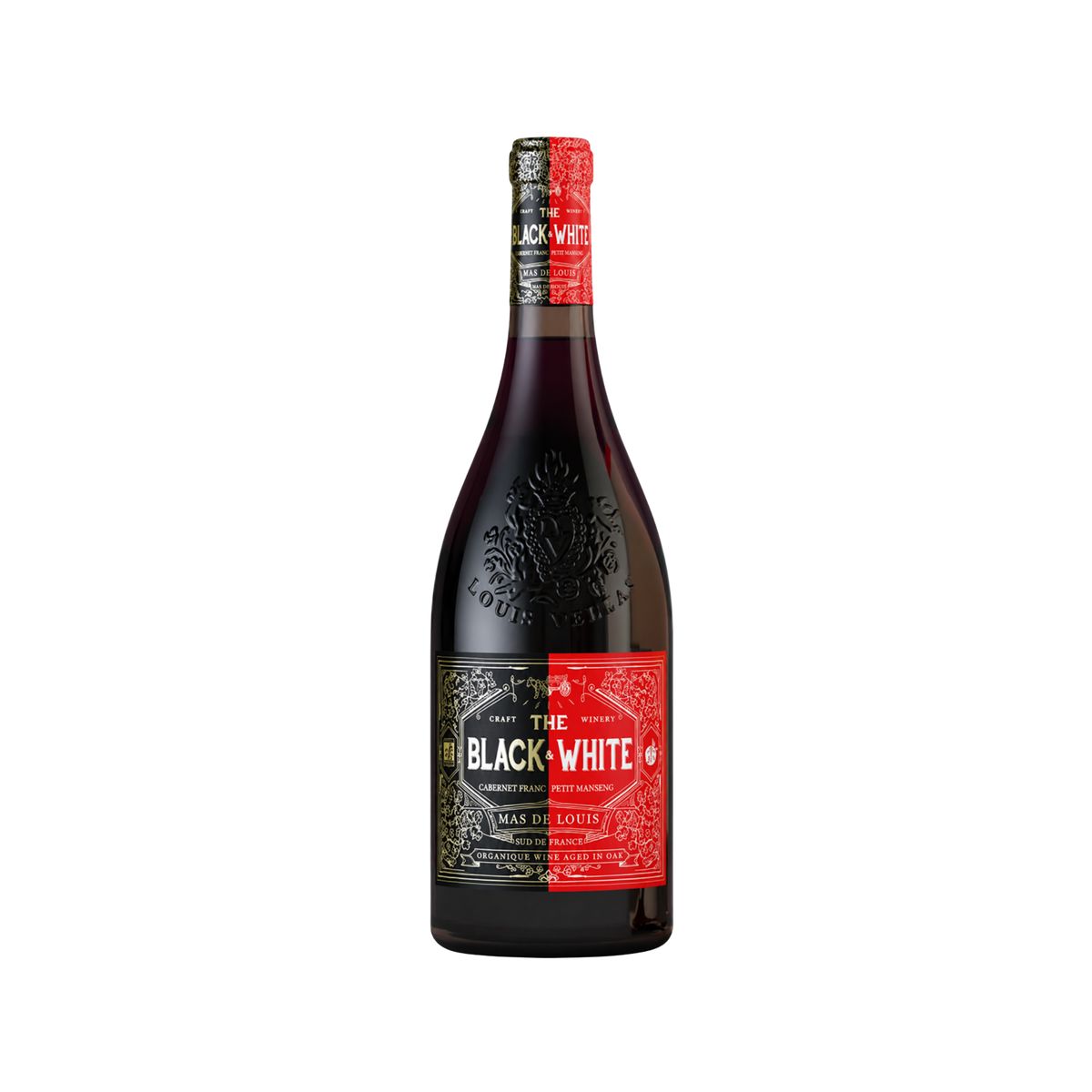 Rượu vang đỏ hữu cơ Pháp Black & White Cabernet Franc-Petit Manseng 750 ml