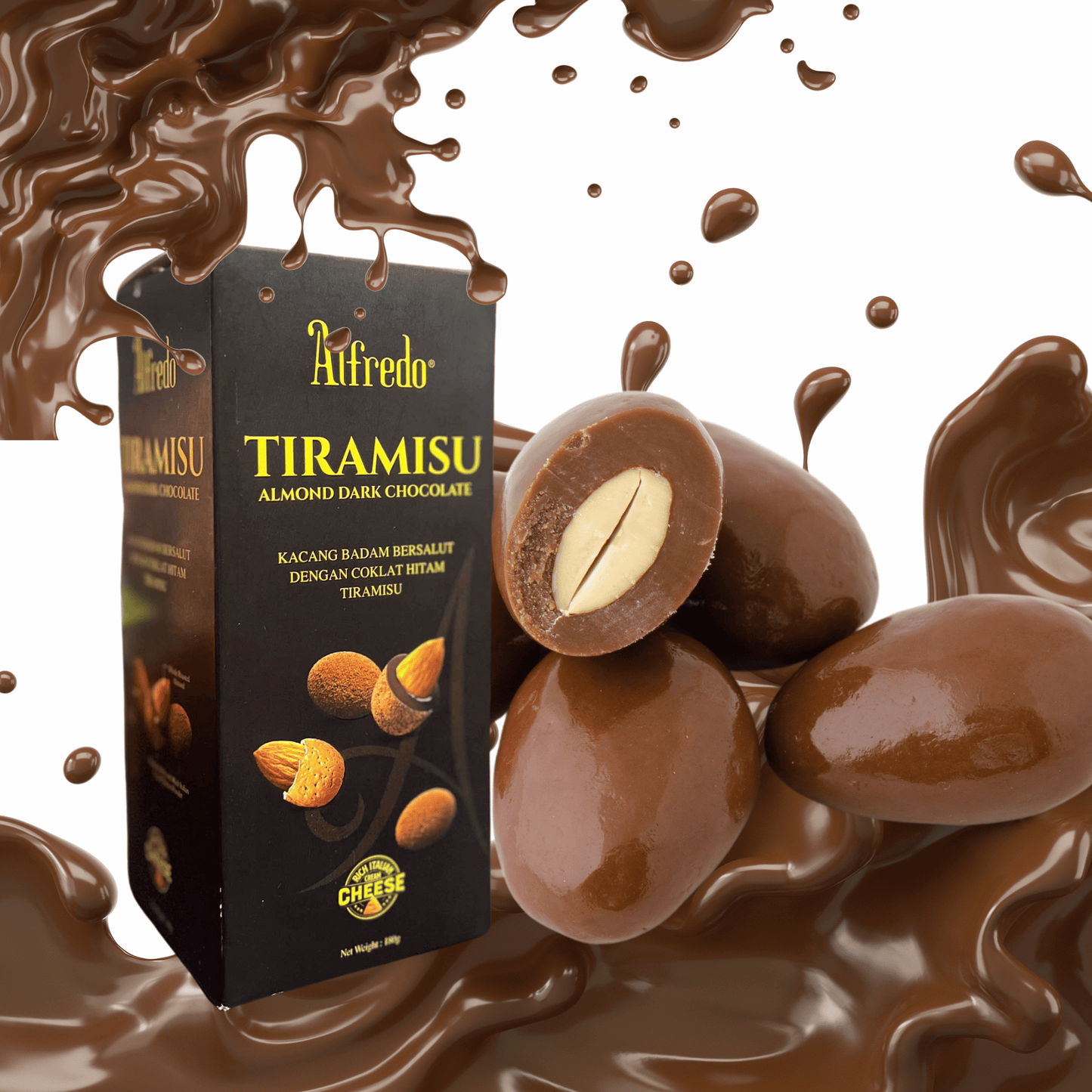 Dark chocolate almond Alfredo tiramisu cheese 180G