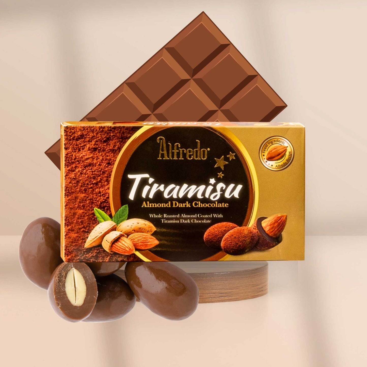Dark chocolate almond Alfredo tiramisu 70G