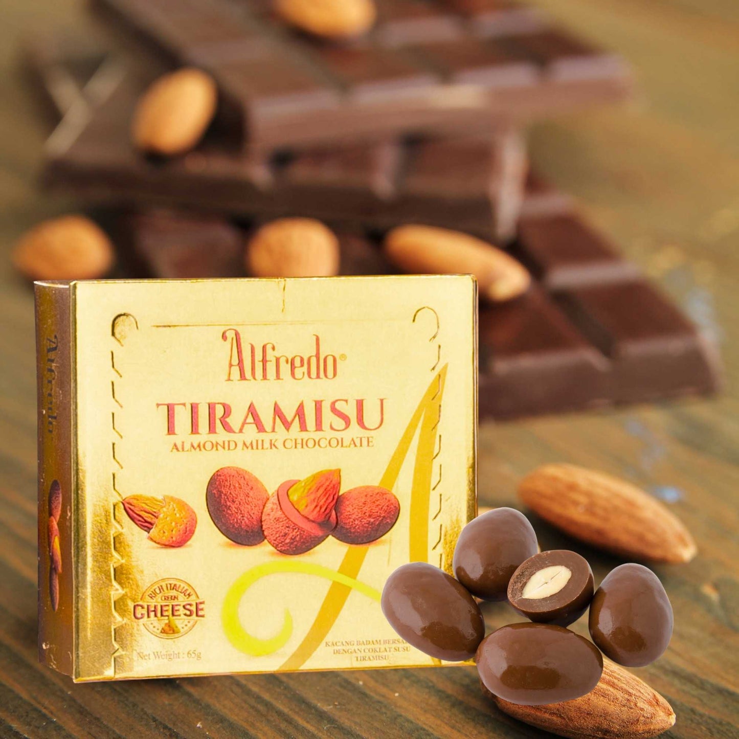 Almond milk chocolate Alfredo tiramisu cheese 65 g