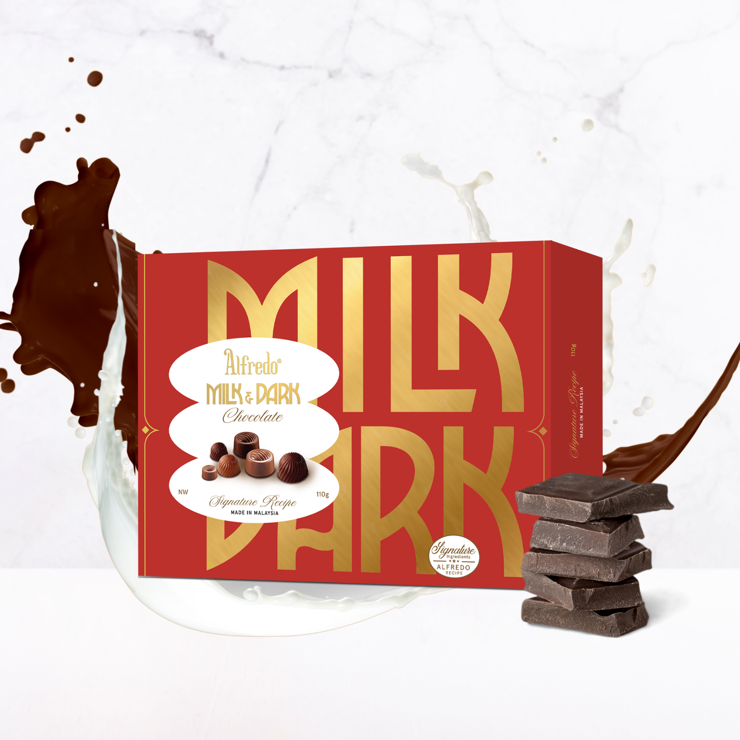 Alfredo Milk and Dark Chocolate 110G