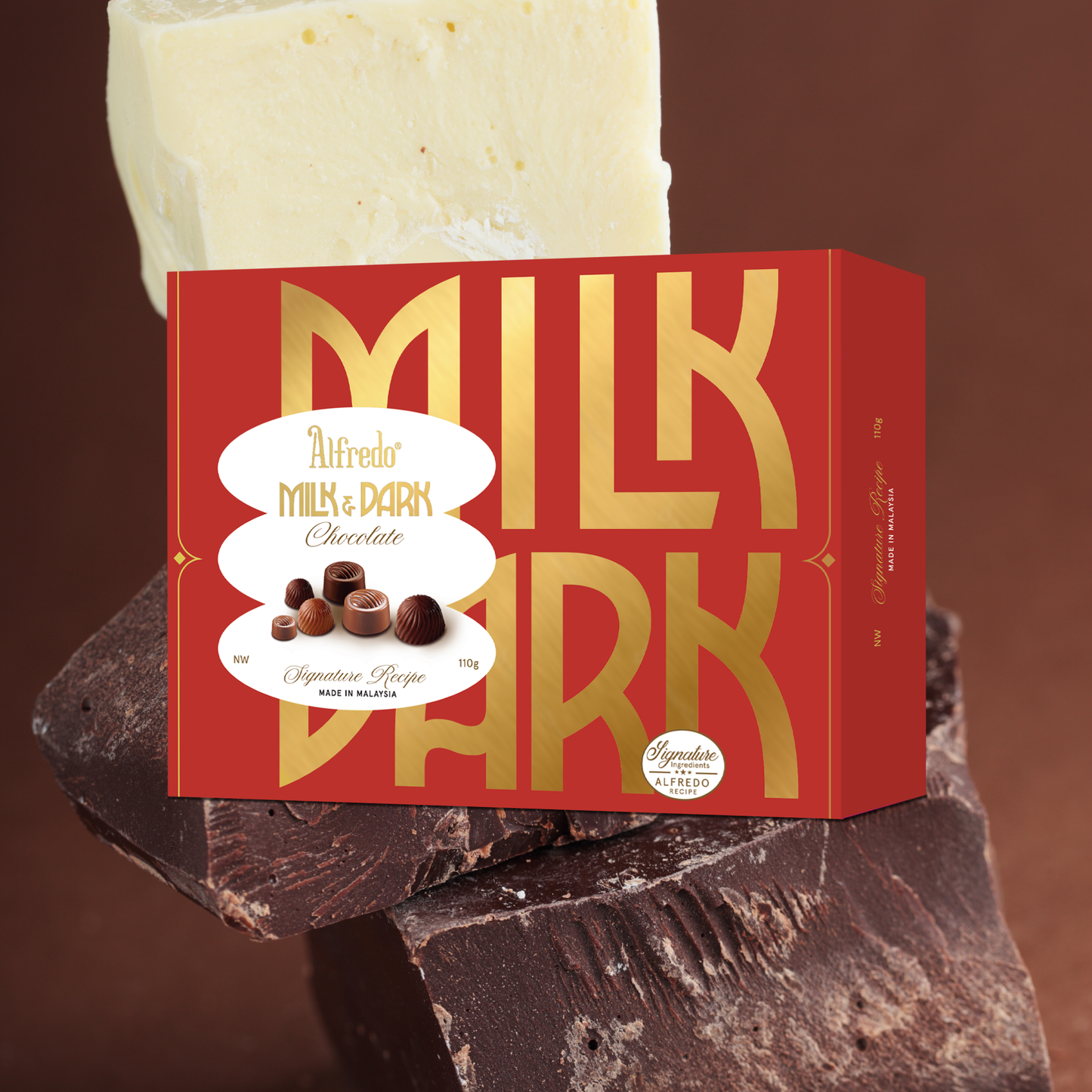 Alfredo Milk and Dark Chocolate 110G