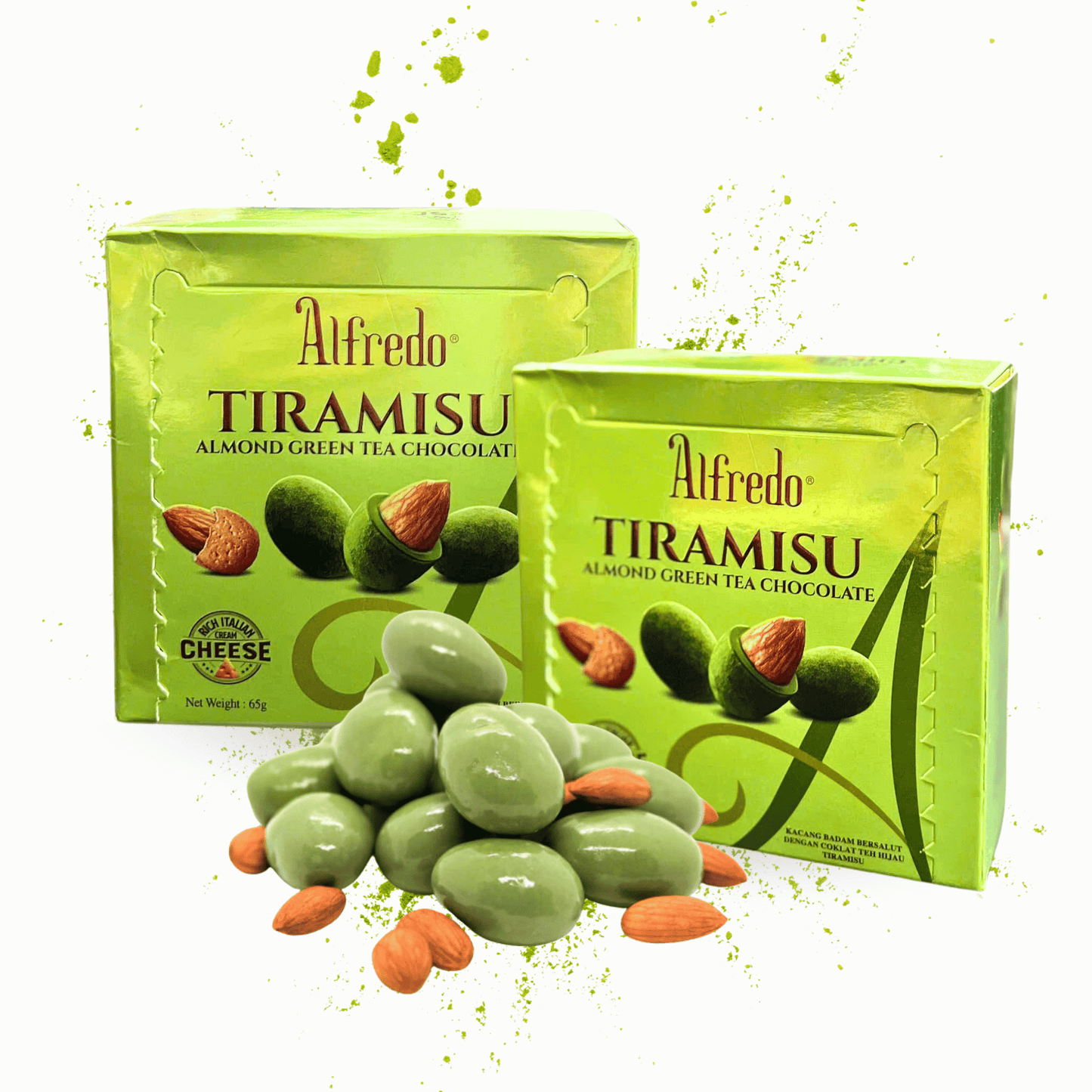 Alfredo tiramisu cheese almond green tea chocolate 65G