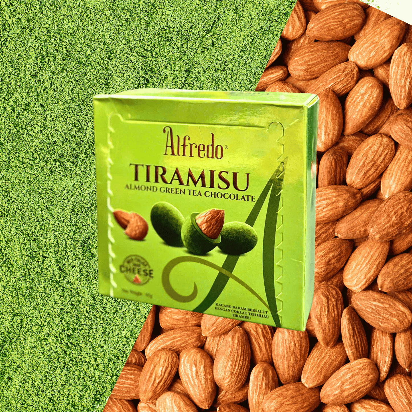 Alfredo tiramisu cheese almond green tea chocolate 65G