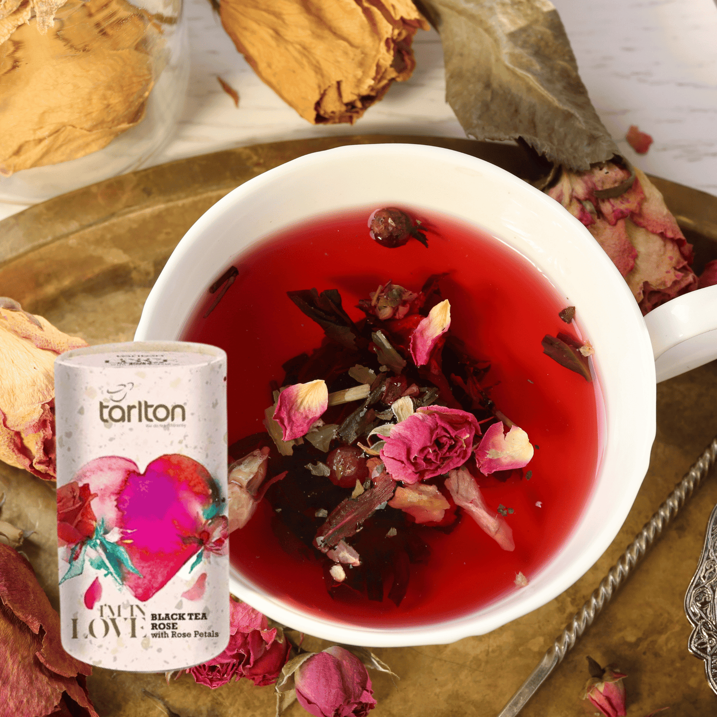 Tarlton Rose Petal Black Tea 100G