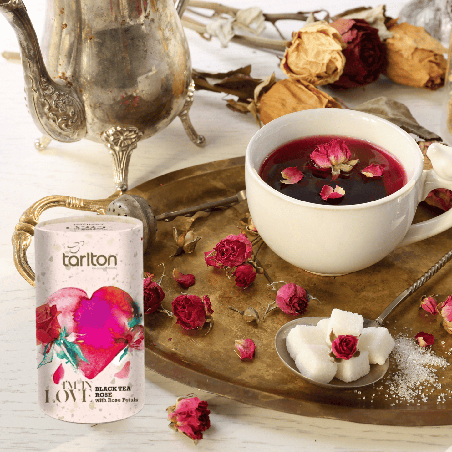 Tarlton Rose Petal Black Tea 100G