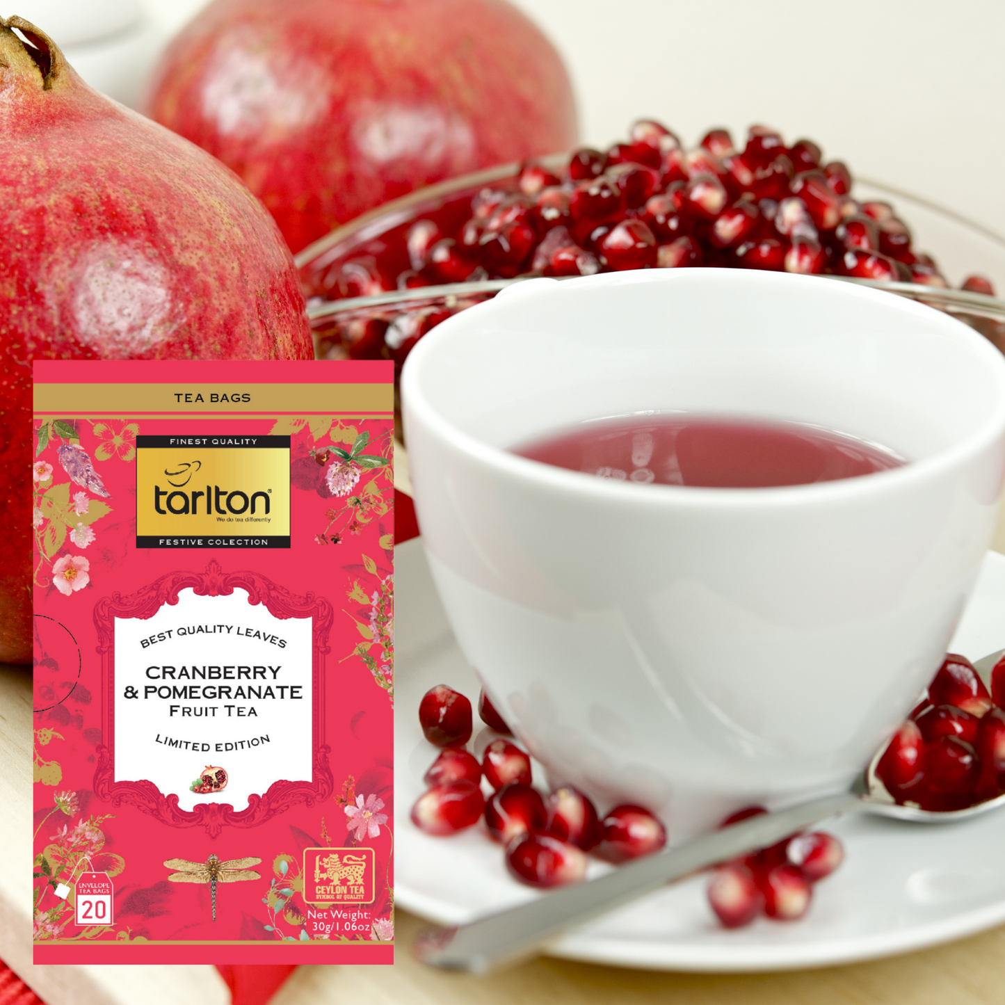 Tarlton Cranberry and Pomegranate Fruit Tea 30G