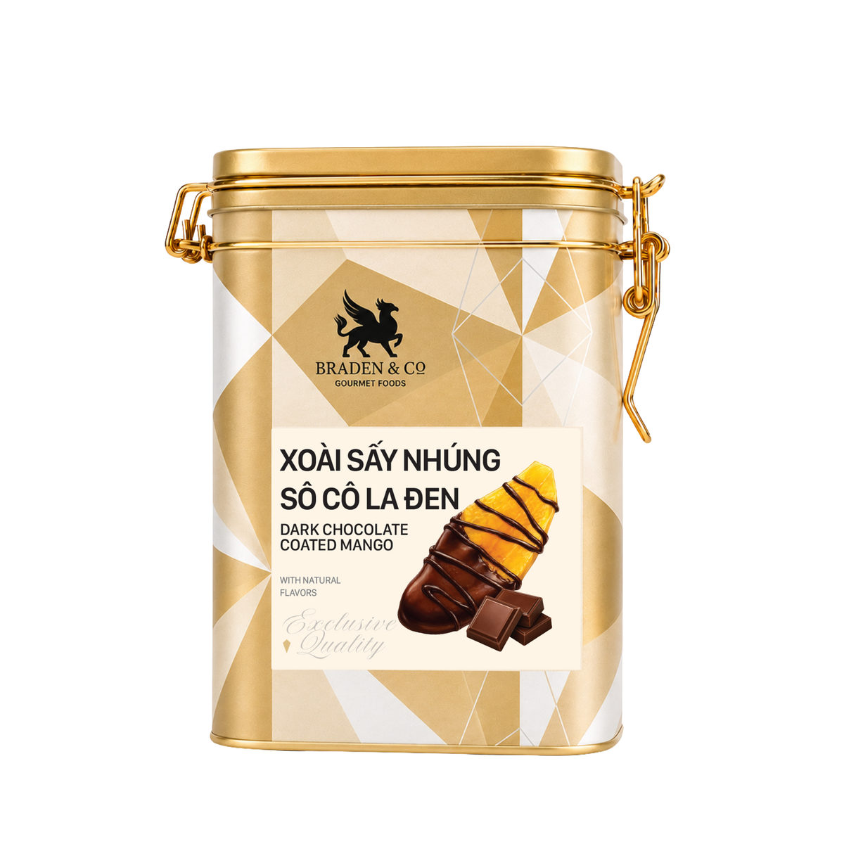 Xoài sấy nhúng Sô cô la đen Braden & Co 150G