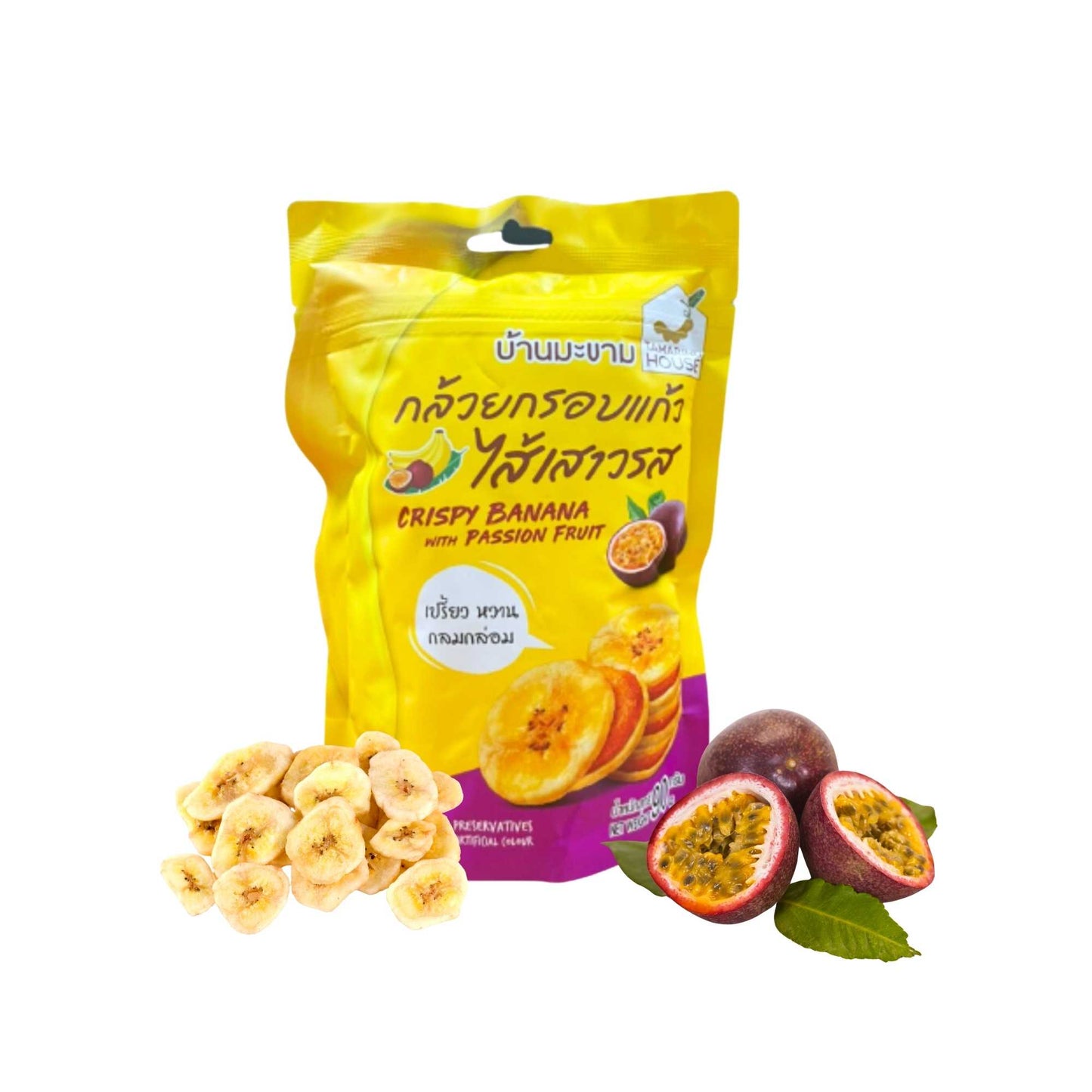 Chuối sấy giòn nhân mứt chanh dây Tamarind House 90G
