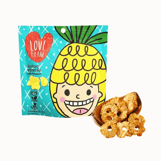Love Farm Salted and Chili Dried Pineapple 40G