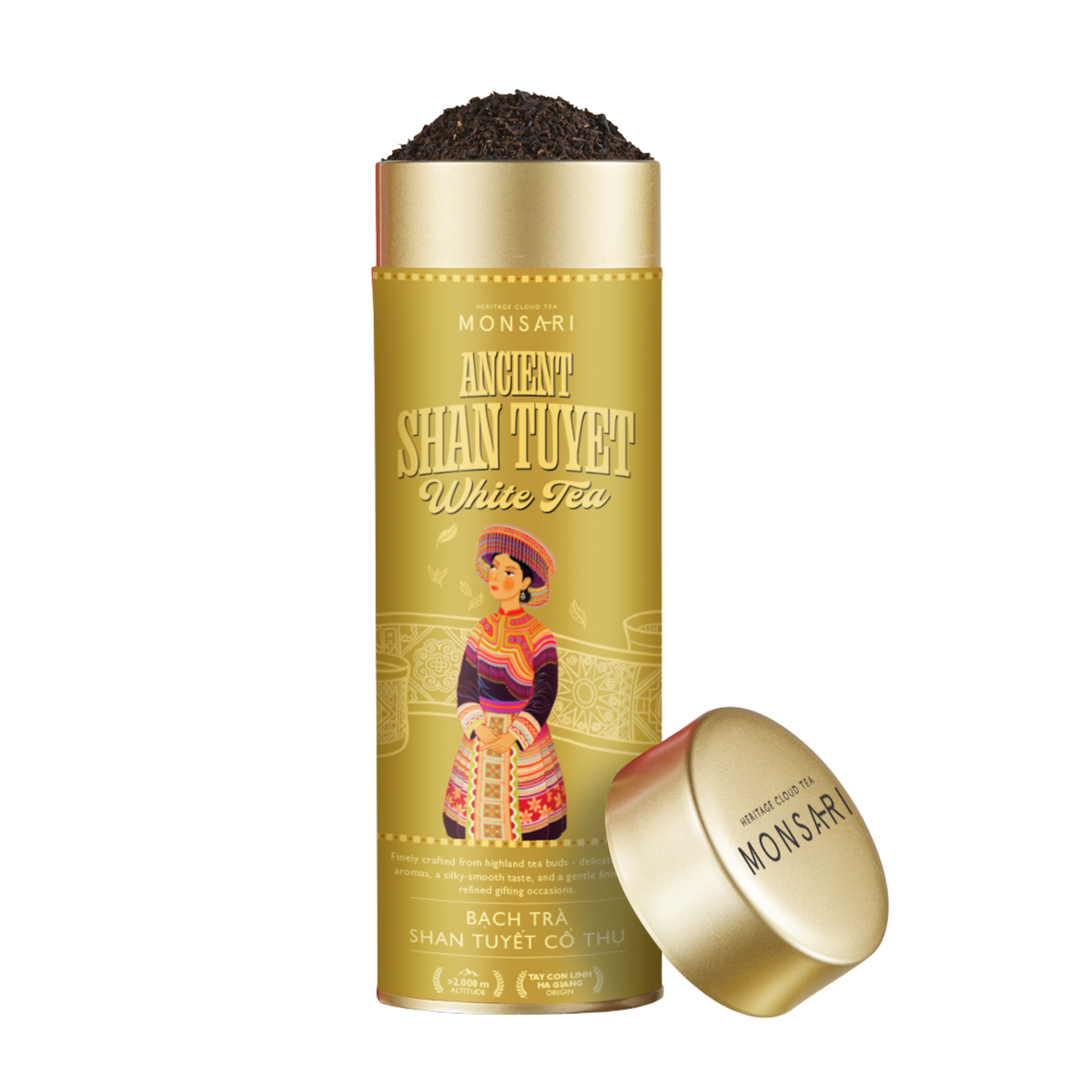Bạch trà shan tuyết cổ thụ Monsari 50g