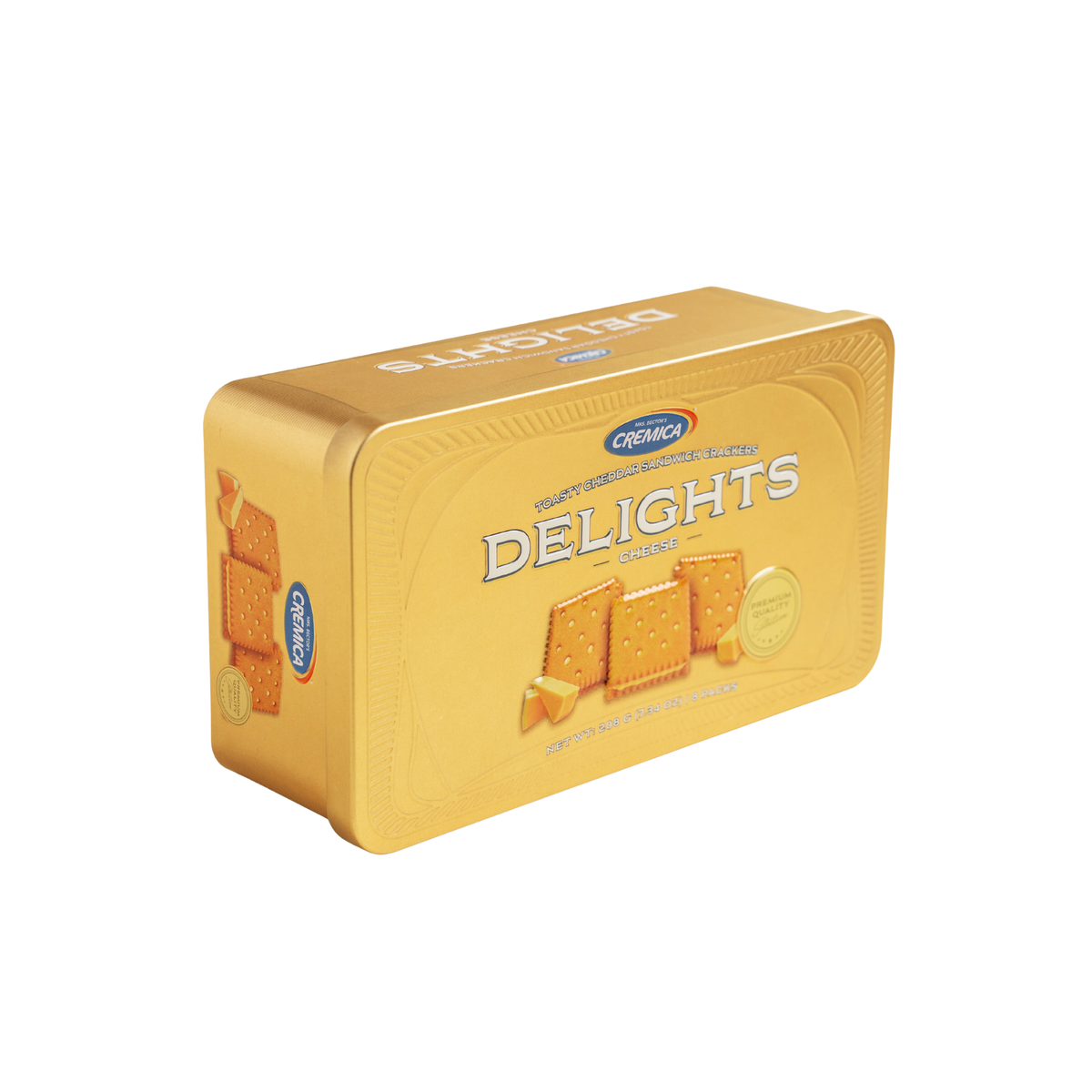 Bánh quy kẹp kem phô mai Cheddar Delights 208g (Hộp)