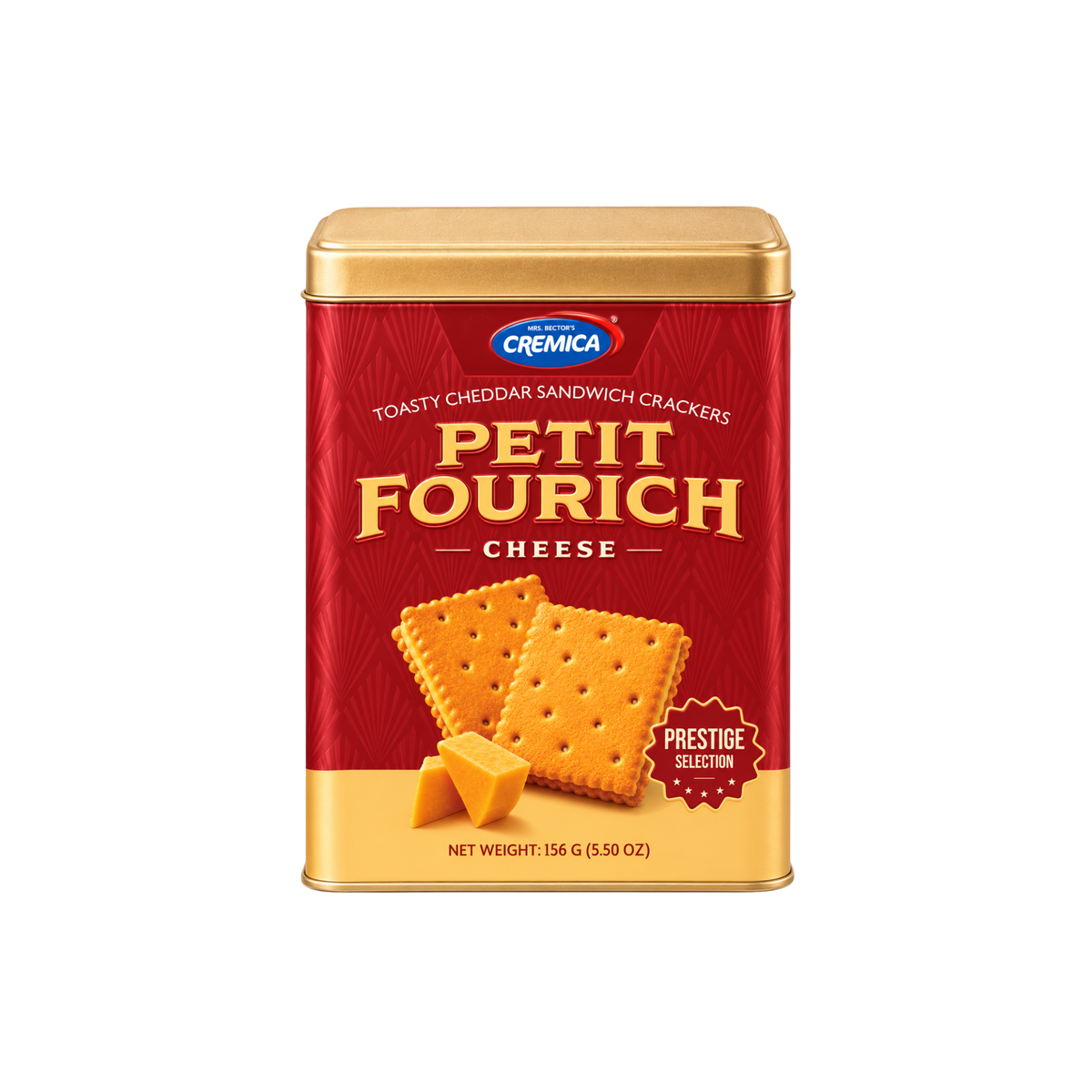 Bánh quy kẹp kem phô mai Cheddar Petit Savour 182 g ( 7 gói x 26 g/ hộp thiếc)