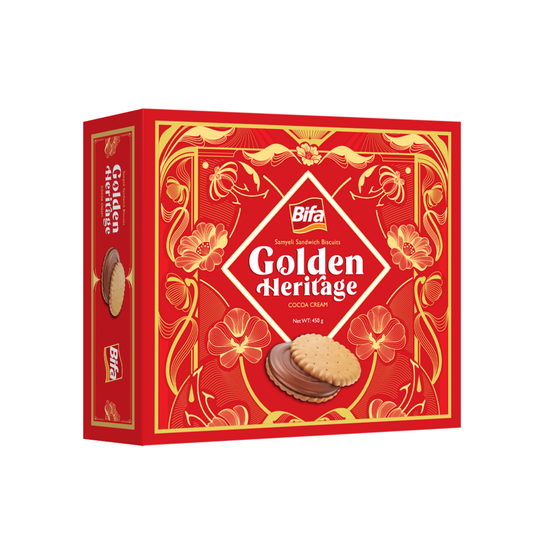 Bánh quy nhân kem cocoa Golden Heritage 450 g