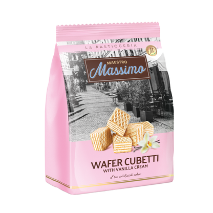 Bánh xốp vị vani Massimo Cubetti 250 g