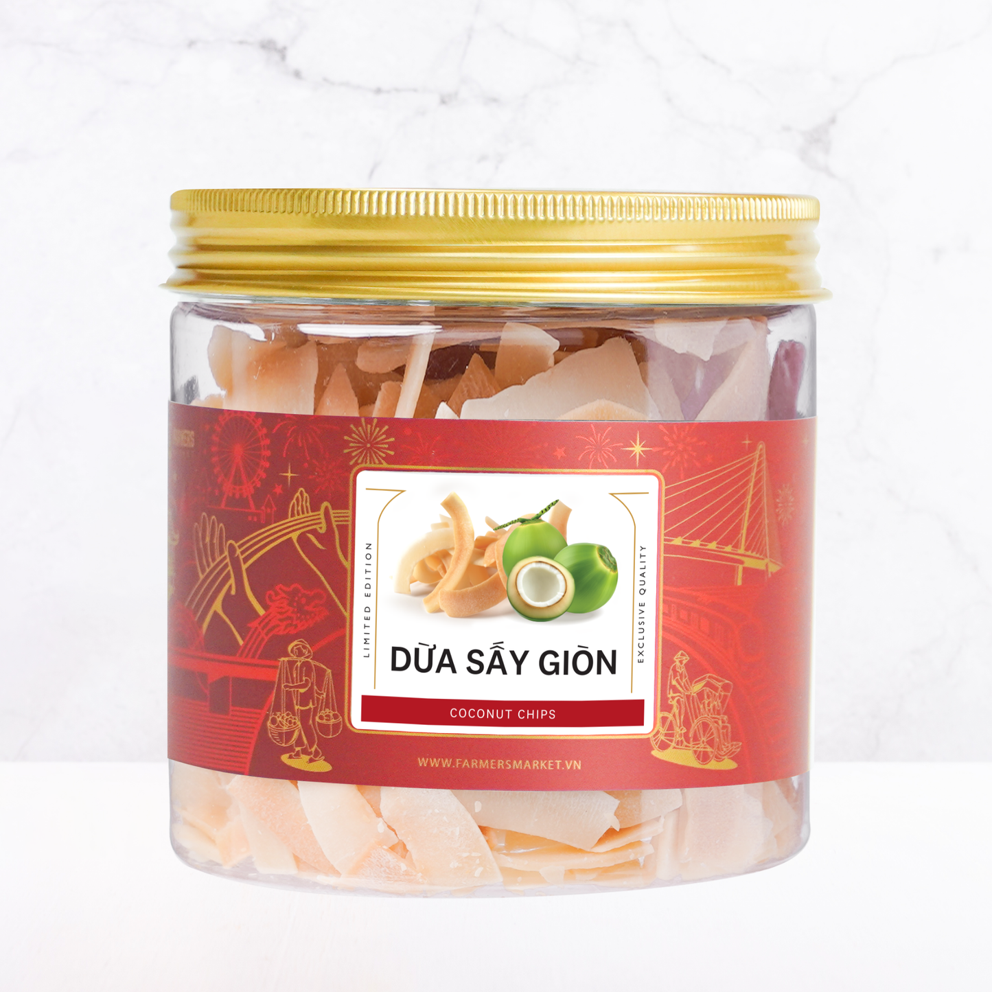 Dừa sấy giòn Farmers Fine Foods 100 g ( Hủ nhựa )