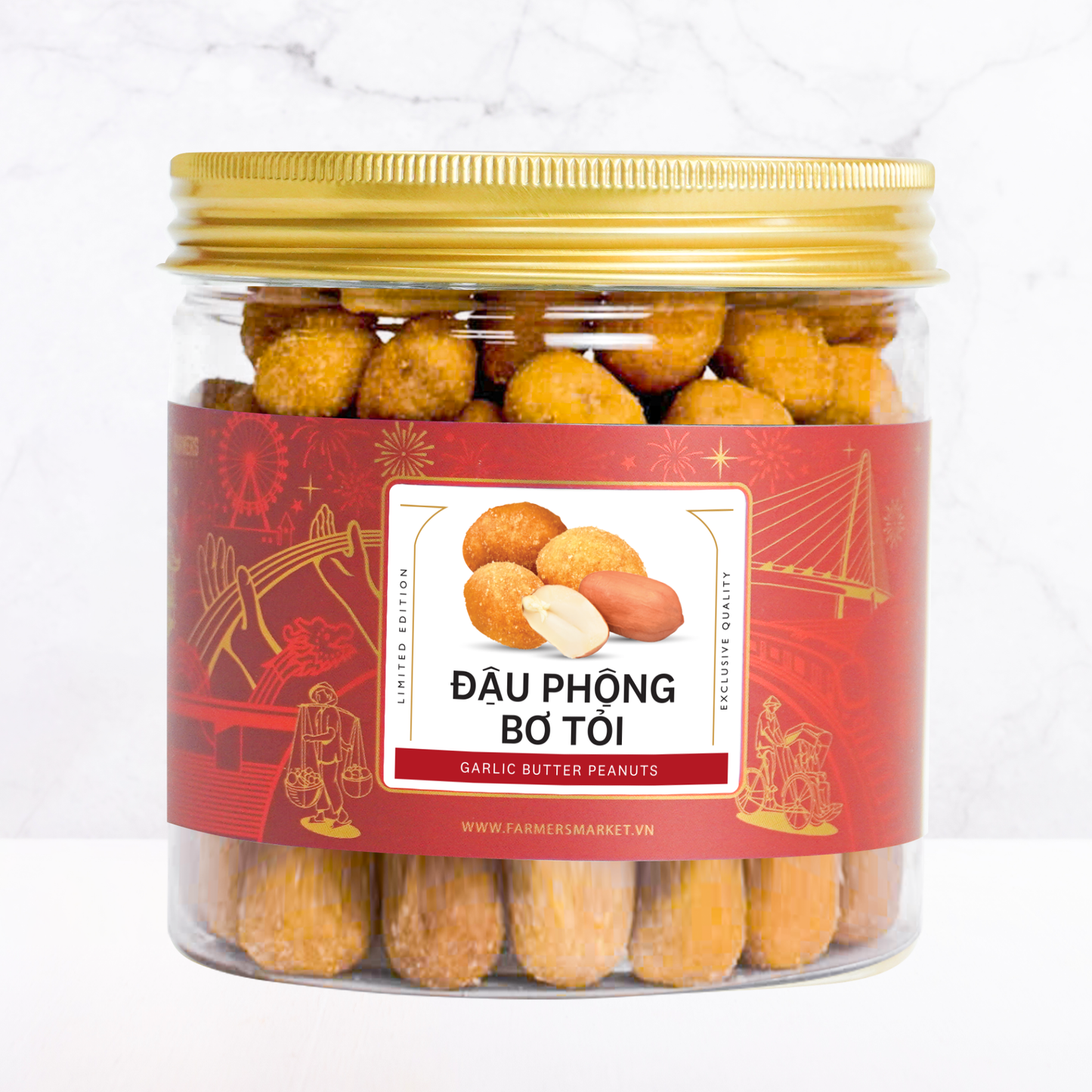 Đậu phộng vị bơ tỏi Farmers Fine Foods 160 g ( Hủ nhựa )