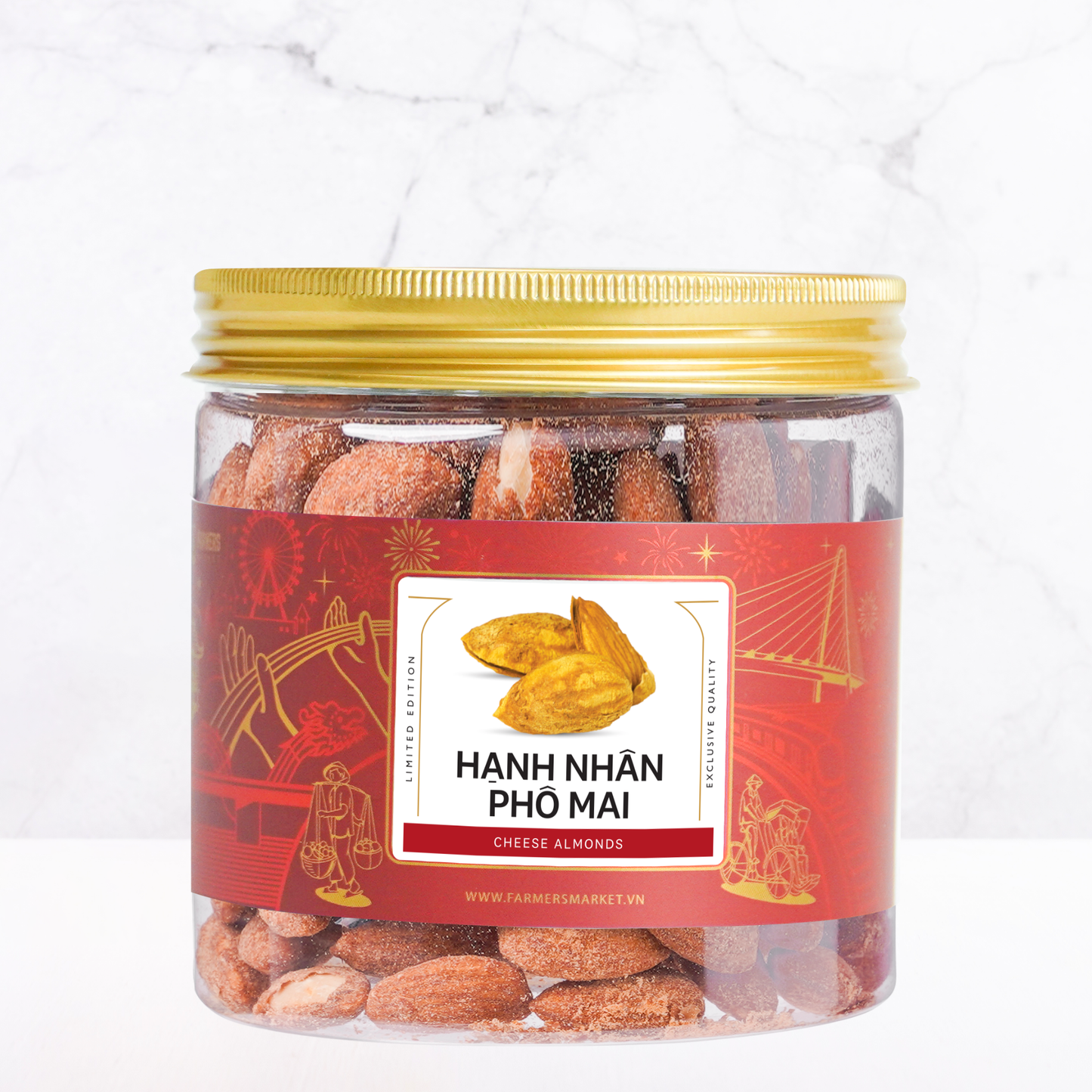 Hạnh nhân phô mai Farmers Fine Foods 170 g ( Hủ nhựa )
