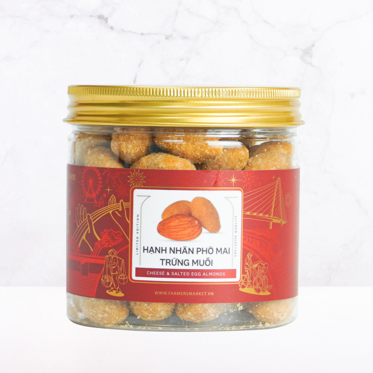 Hạnh nhân phô mai trứng muối Farmers Fine Foods 170 g ( Hủ nhựa )