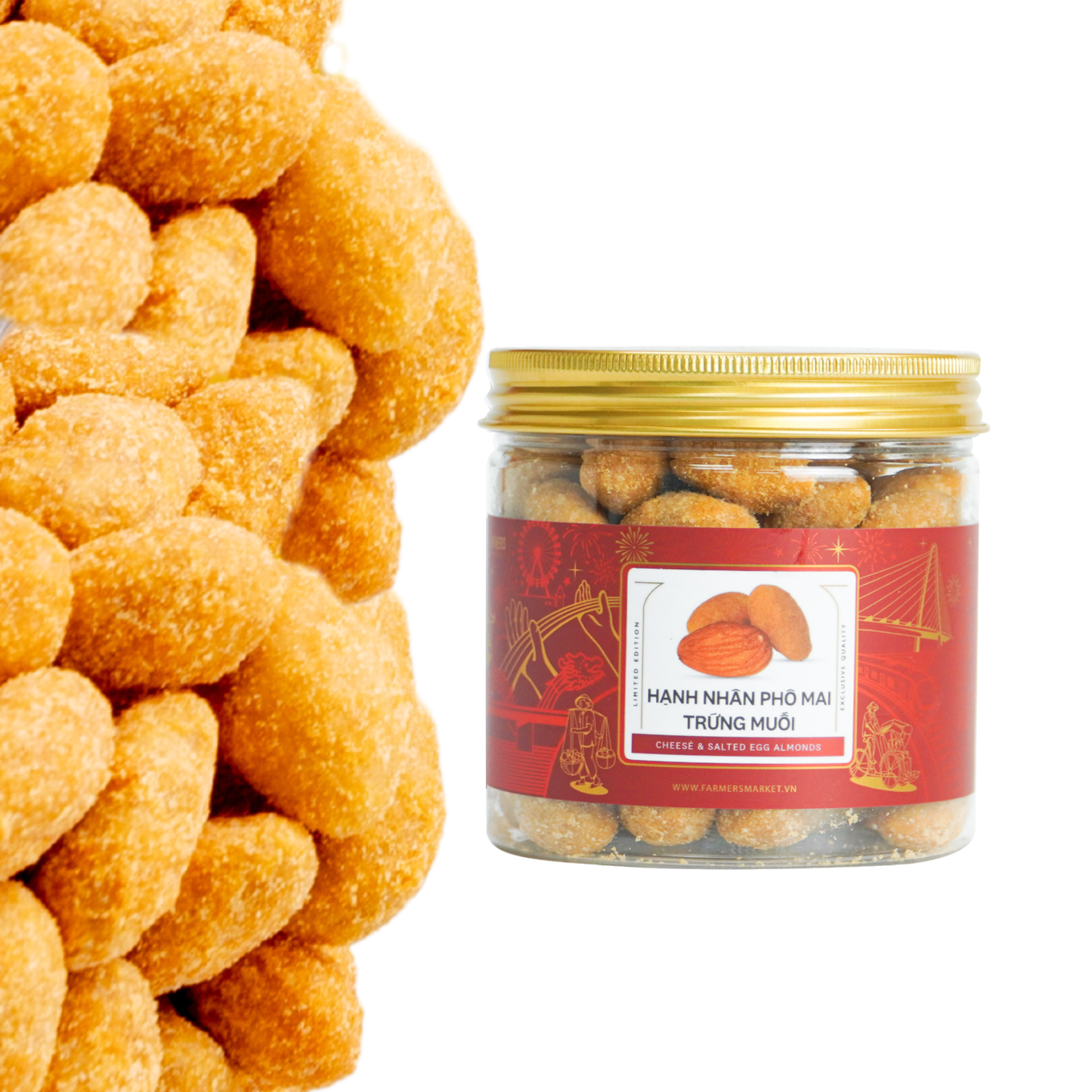 Hạnh nhân phô mai trứng muối Farmers Fine Foods 170 g ( Hủ nhựa )