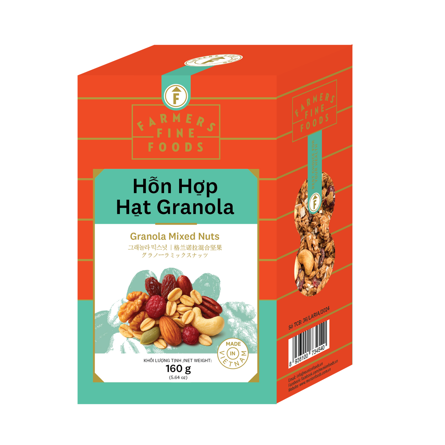 Hỗn hợp hạt Granola Farmers Fine Foods 160 g (Hộp giấy)