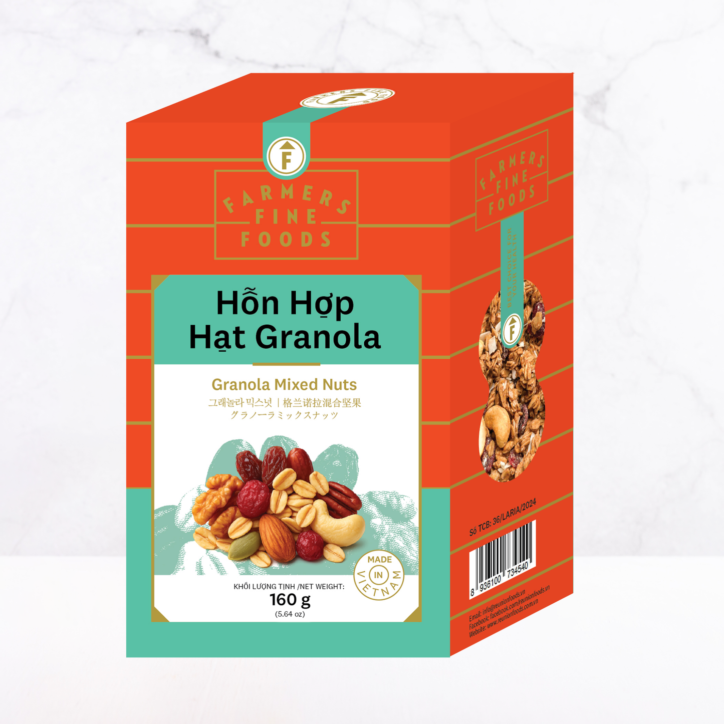 Hỗn hợp hạt Granola Farmers Fine Foods 160 g (Hộp giấy)