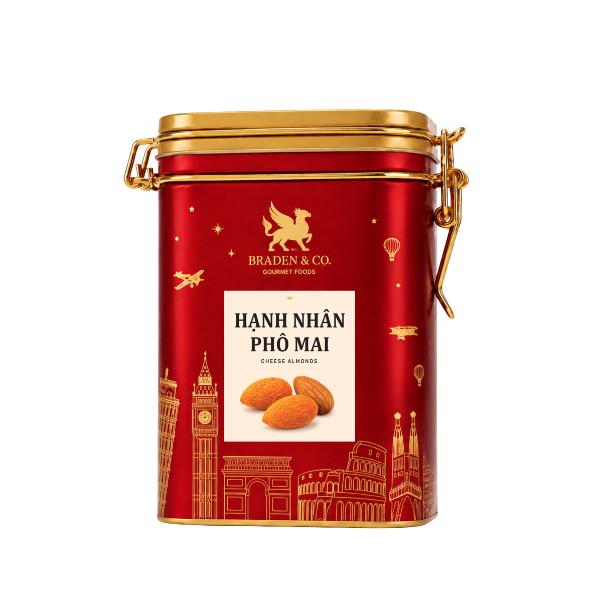 Hạnh nhân phô mai Braden & Co 120g