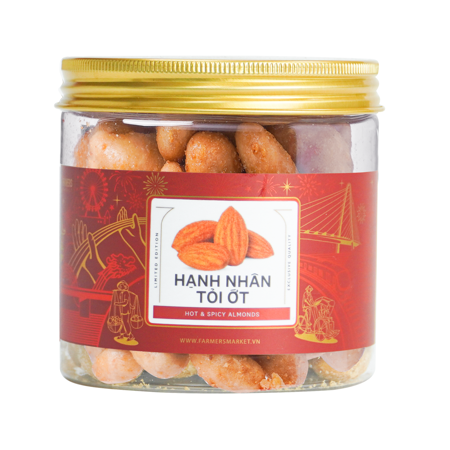 Hạnh nhân tỏi ớt sấy Farmers Fine Foods 170 g ( Hủ nhựa )