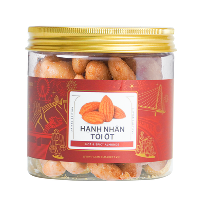 Hạnh nhân tỏi ớt sấy Farmers Fine Foods 170 g ( Hủ nhựa )