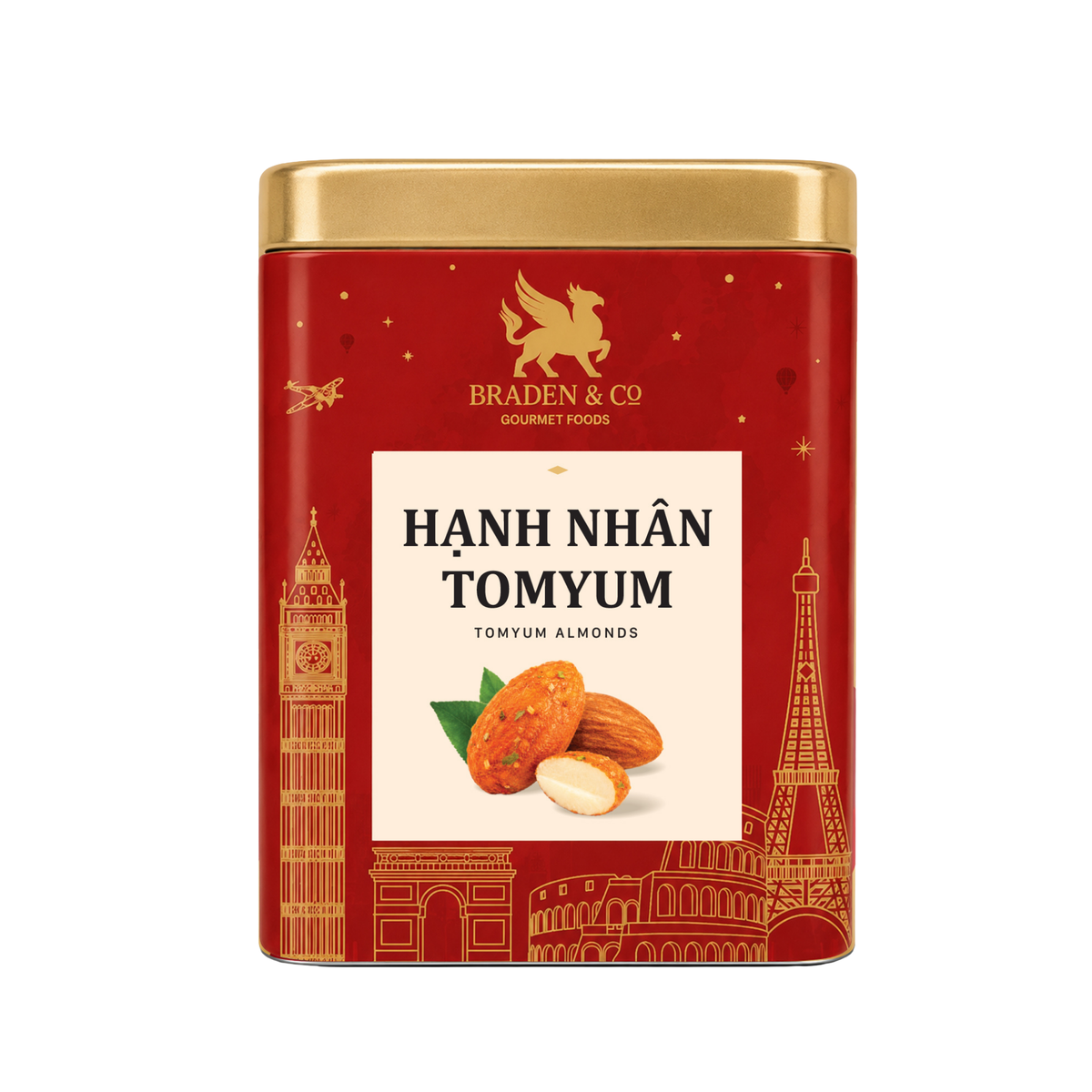 Hạnh nhân tomyum Braden & Co 85g