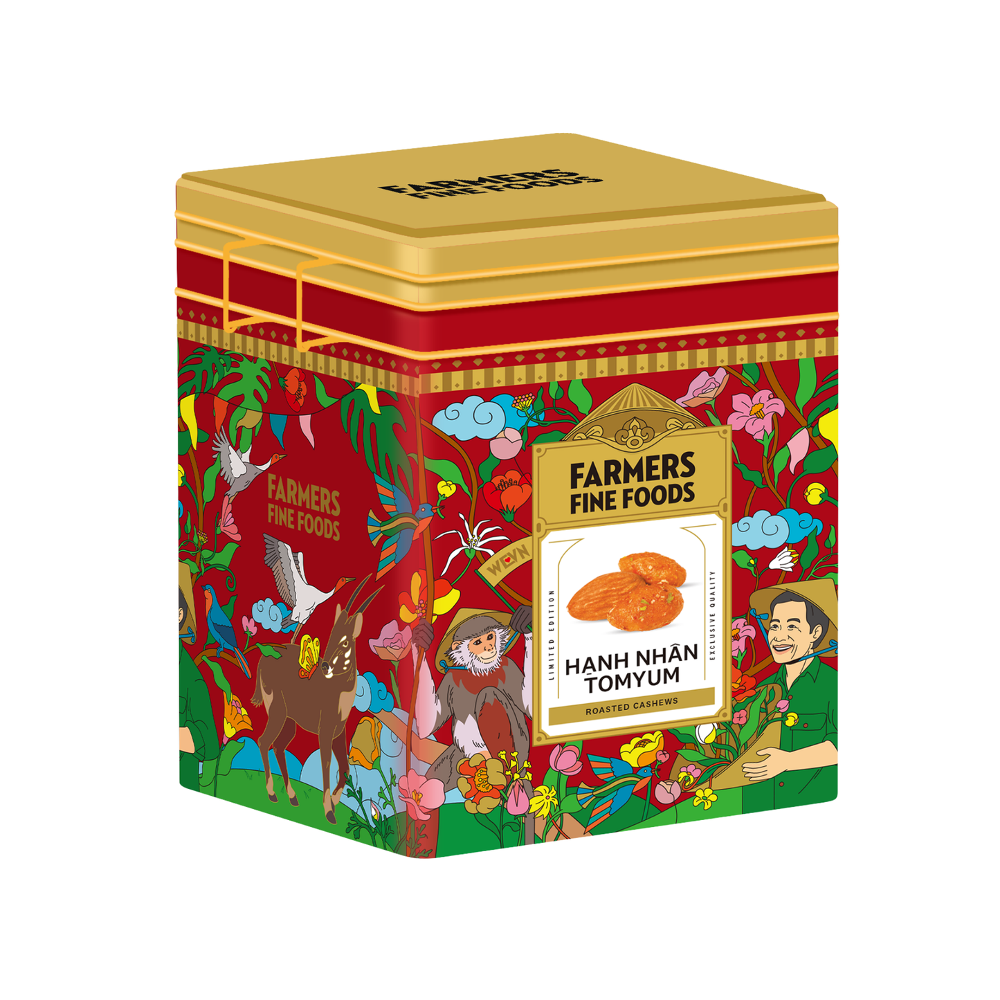 Hạnh nhân tomyum Farmers Fine Foods 120 g (Hộp thiếc)