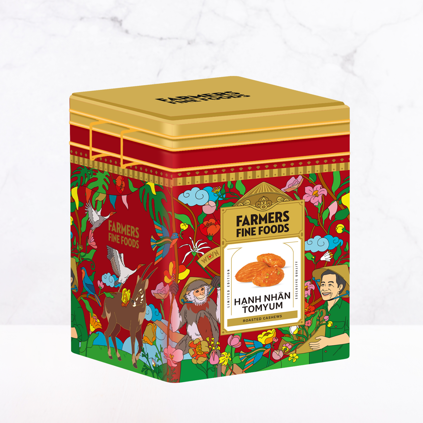 Hạnh nhân tomyum Farmers Fine Foods 120 g (Hộp thiếc)