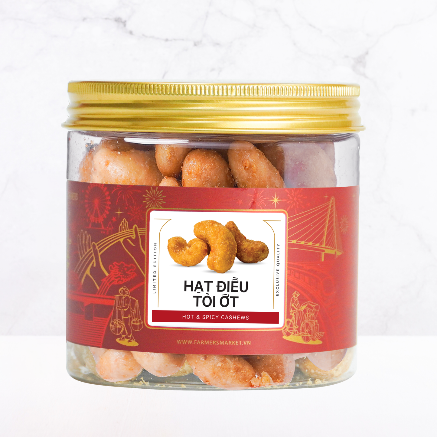 Hạt điều tỏi ớt Farmers Fine Foods 170 g ( Hủ nhựa )