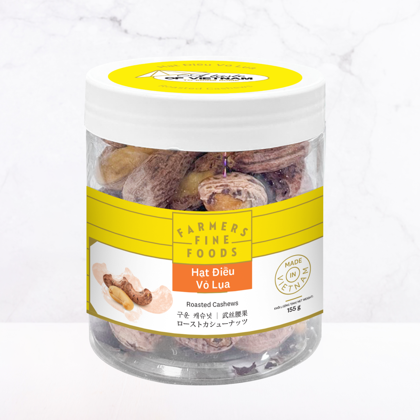Hạt điều vỏ lụa Farmers Fine Foods 155 g ( Hủ nhựa )